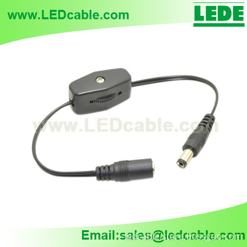 Rotary On-Off Inline Switch with DC Cable For LED Lighting